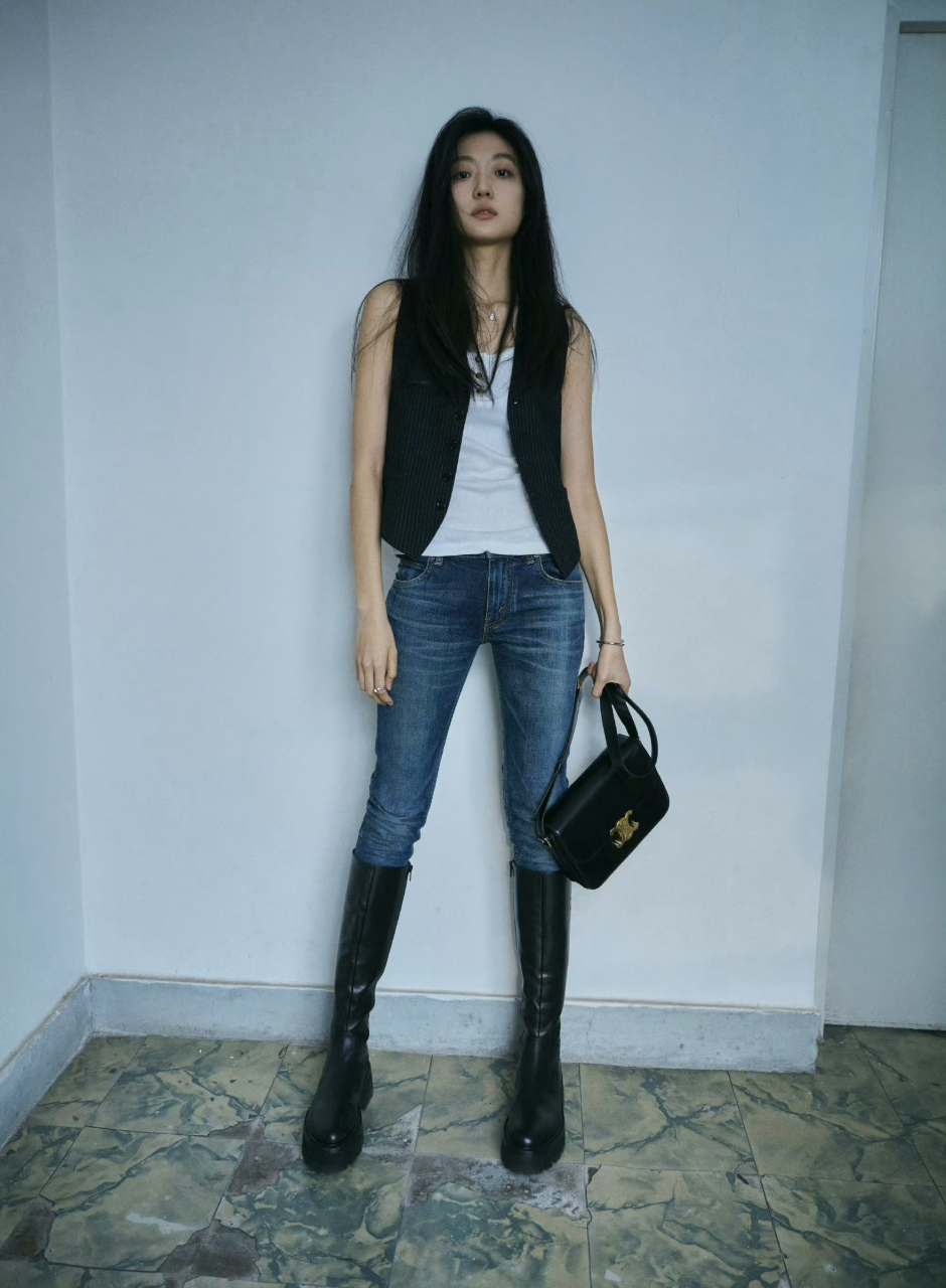 孙千牛仔裤穿搭真好看#明星生图大赏