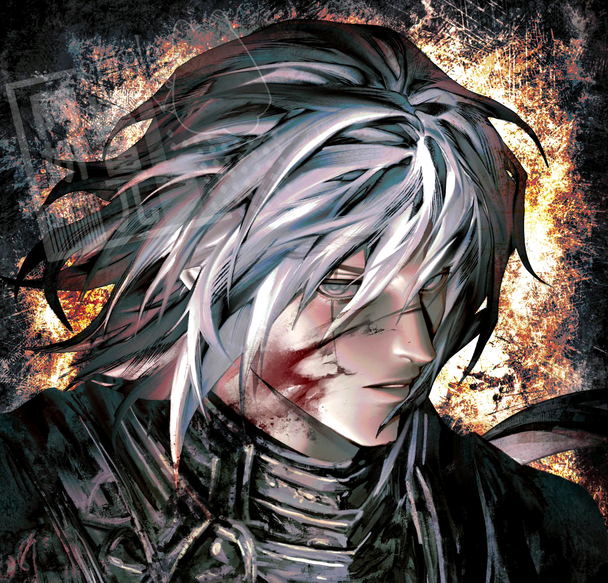 分享一组游戏《最终幻想14》人物同人插画作品,用浓郁的色彩描绘了