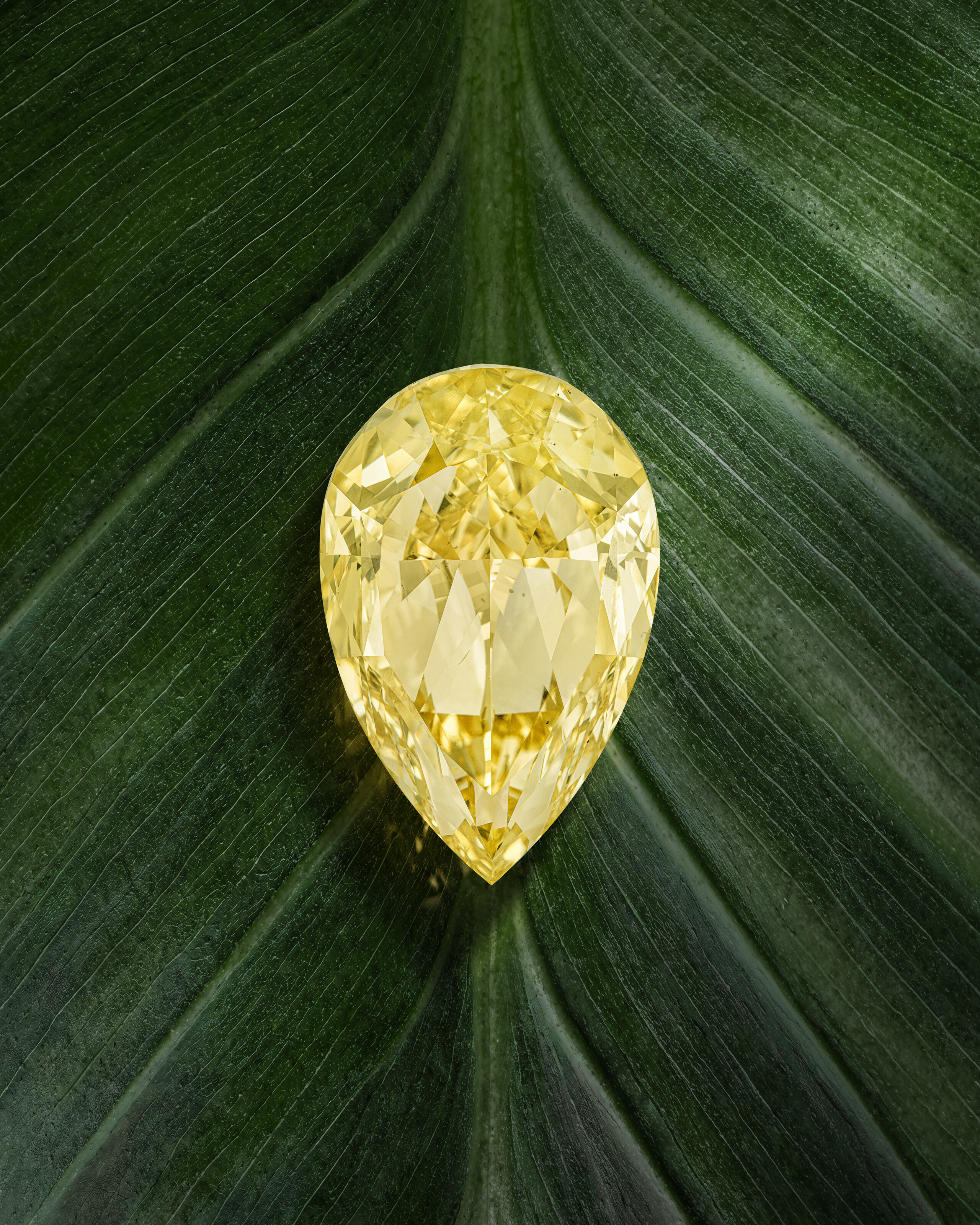 经gia鉴定达到fancy intense yellow色级和si1净度是公开拍卖市场上