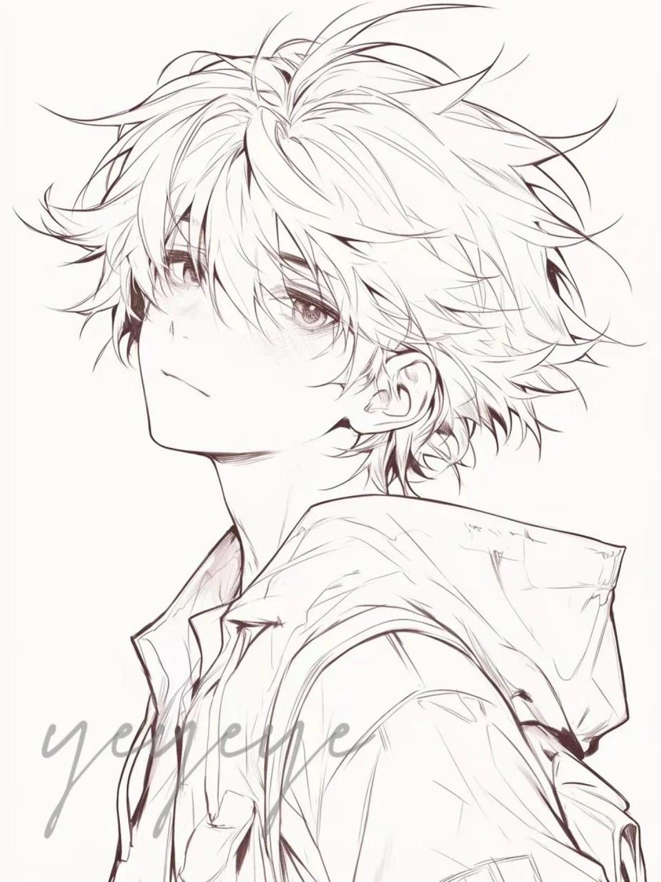 绝帅男生头像/线稿/临摹