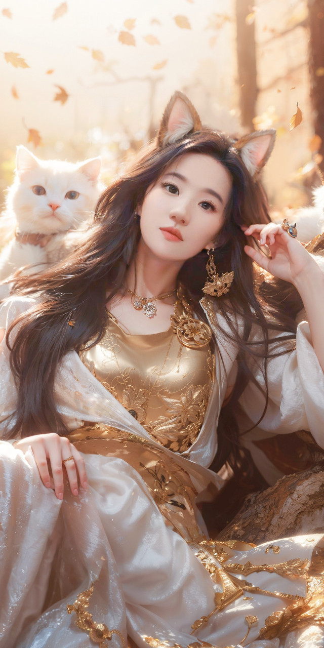 刘亦菲的壁纸精选,如同油画中的美人,优雅而迷人.