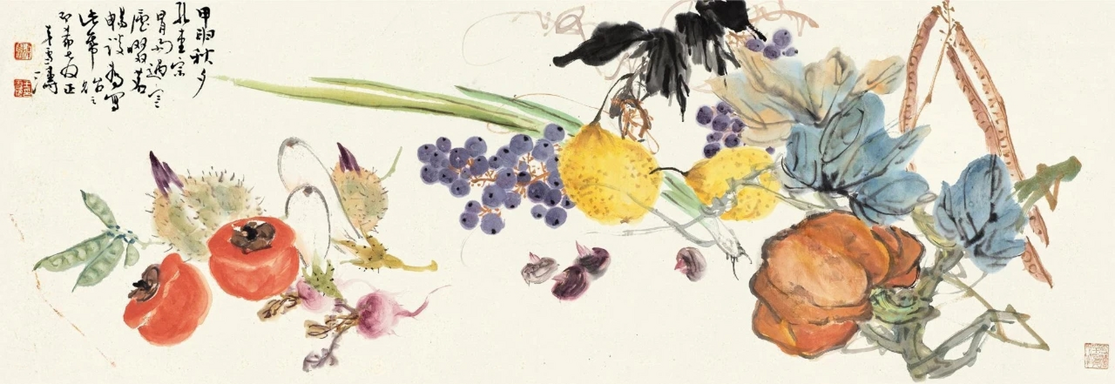 王雪涛画蔬果,天真可爱,香气四溢!