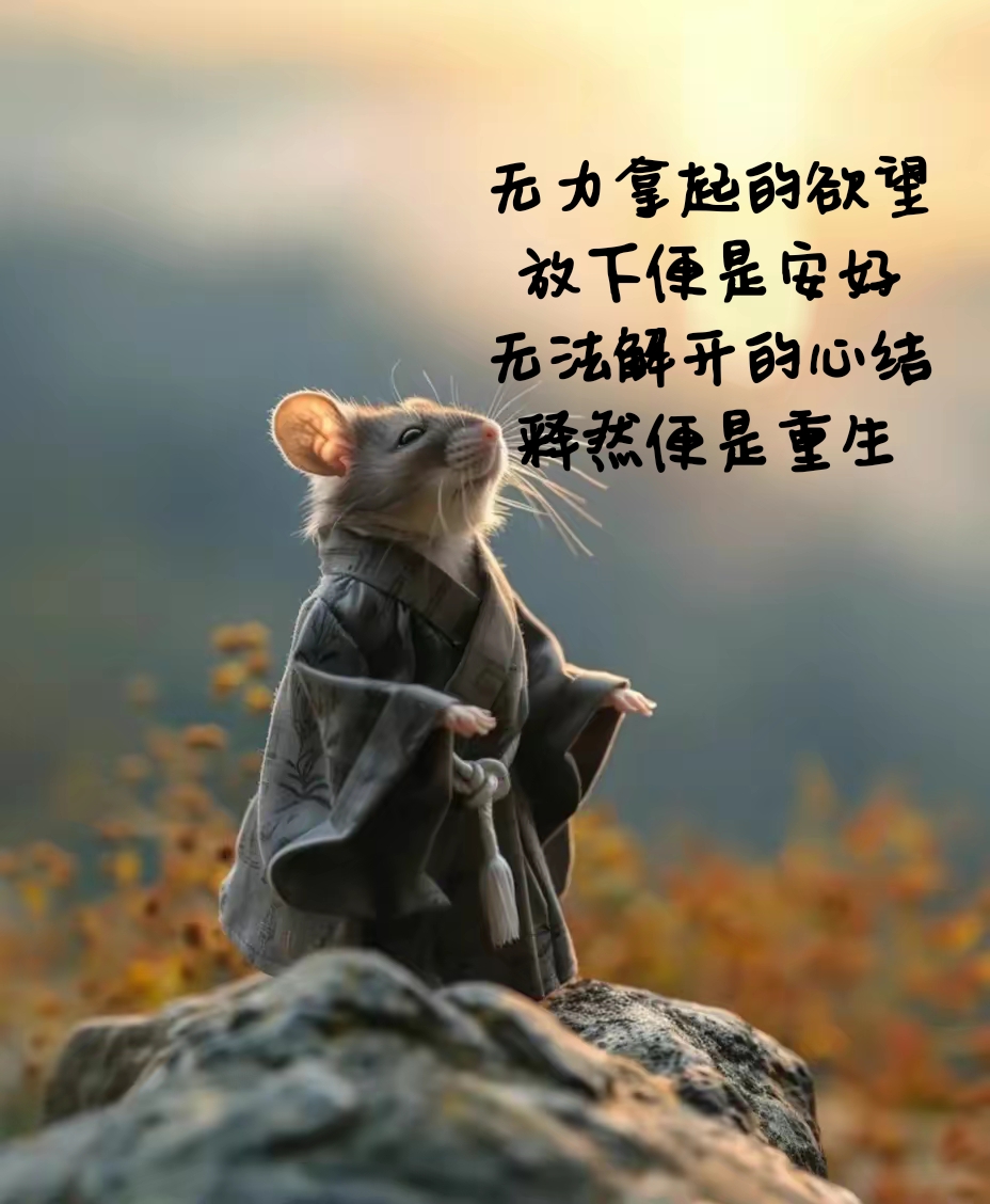 无力拿起的欲望,放下便是安好,无法解开的心结,释然便是重生