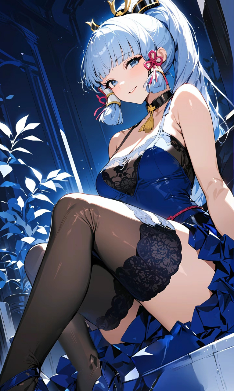 穿黑丝的神里绫华也太美了#原神
