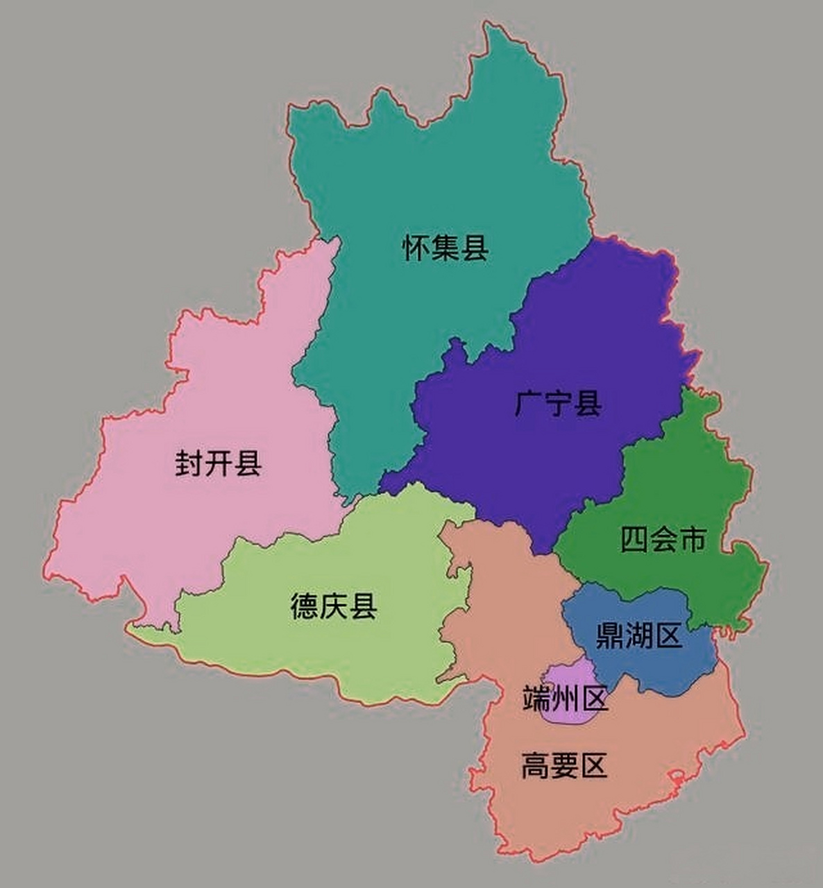 肇庆各区地图图片