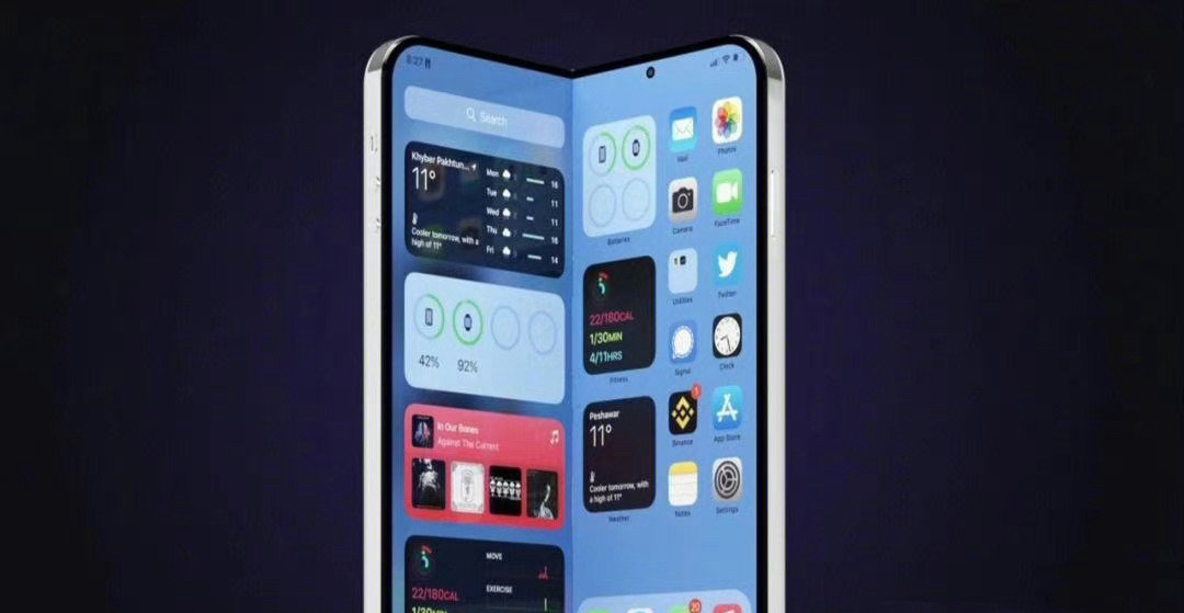 iphone折叠屏手机曝光:8英寸屏幕 无折痕设计!这还买啥ipad?