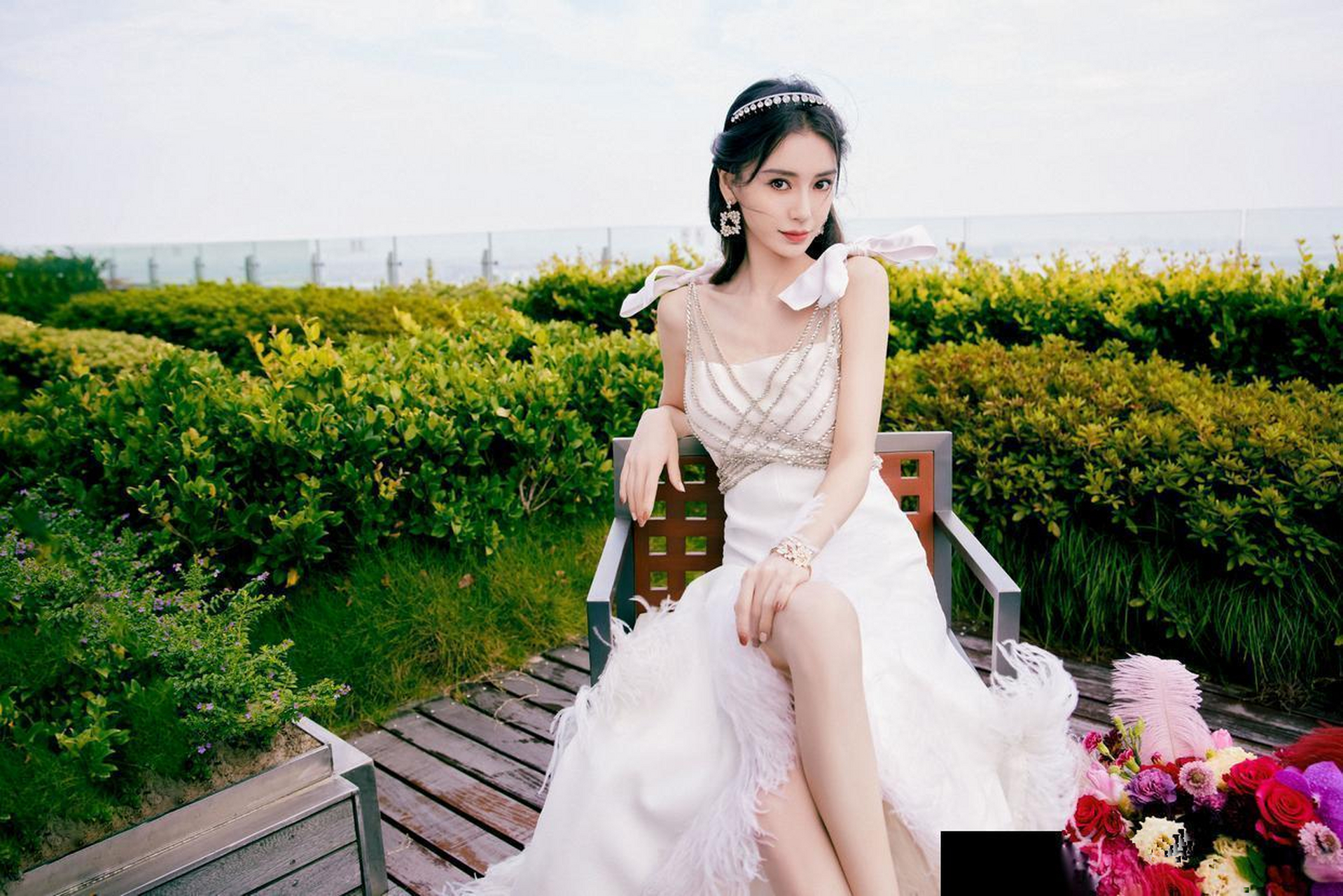 angelababy这个浪漫照,能当"婚纱照"模板了,美翻了
