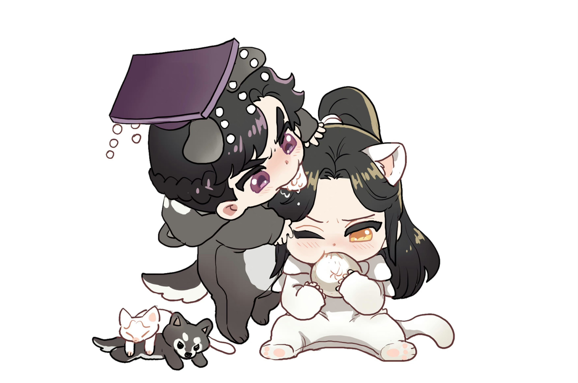 二哈和他的白猫师尊# 可爱的燃晚小宝宝[开心]