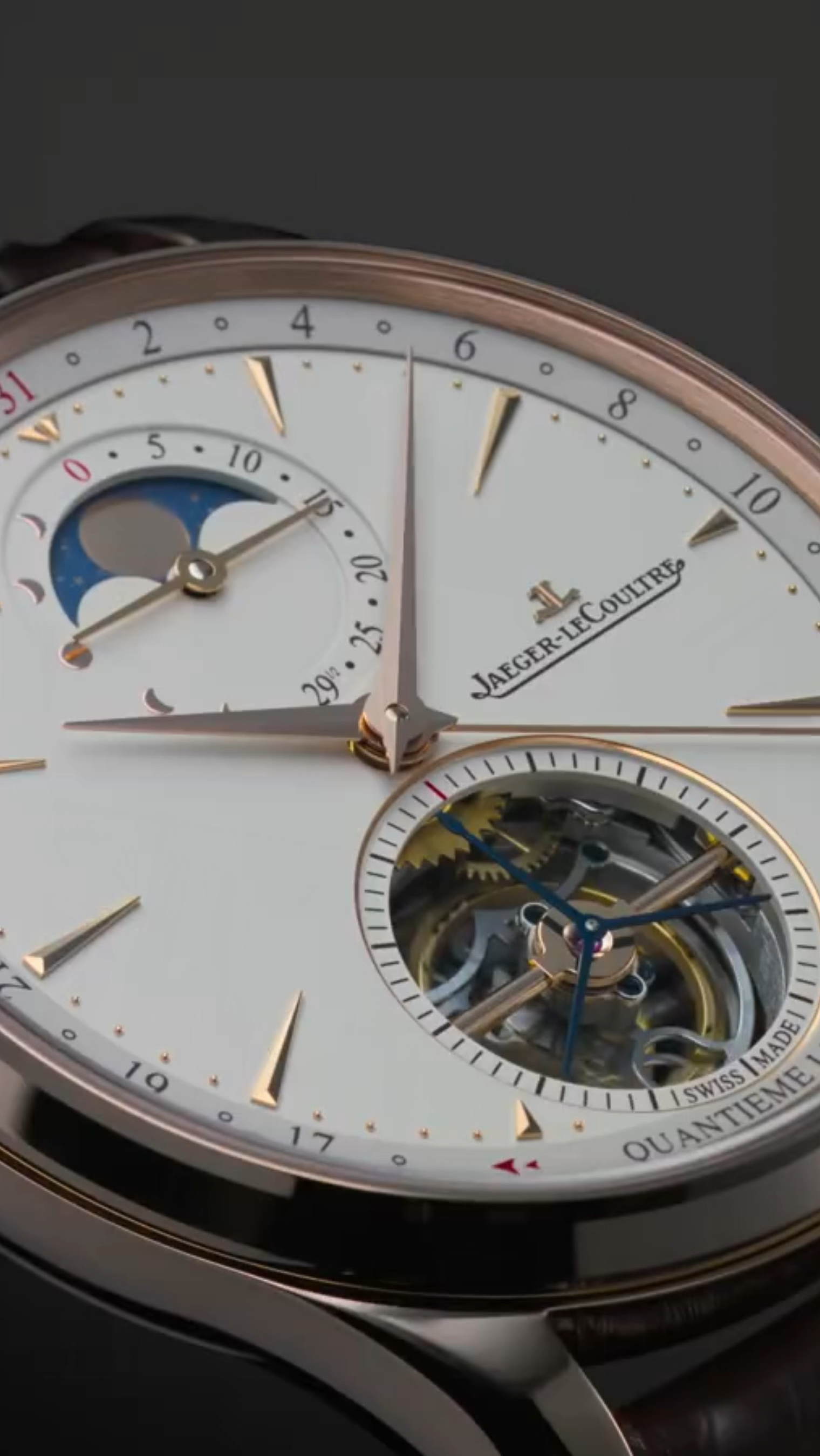 超薄大师系列陀飞轮月相腕表:省流价格90w,正装表中前三甲-度小视