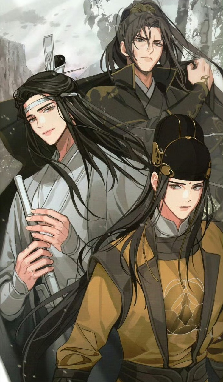魔道祖师#  三尊结义——赤锋尊聂明玦,敛芳尊金光瑶和泽芜君蓝曦臣.