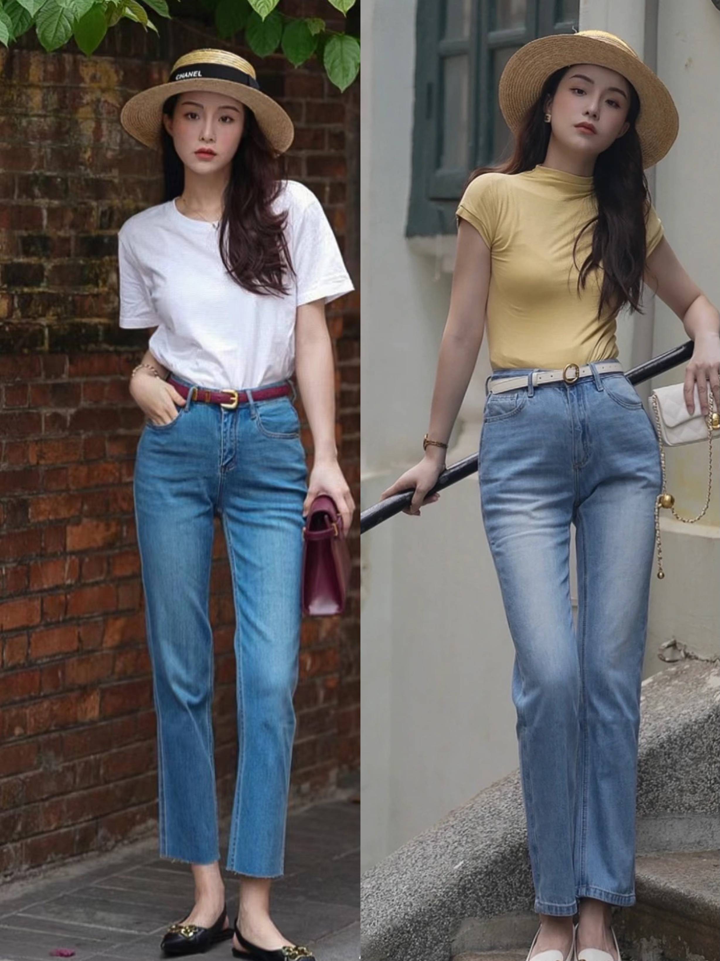 夏天穿牛仔裤,当然首选"蓝色系",好搭配又显活力,真耐穿!