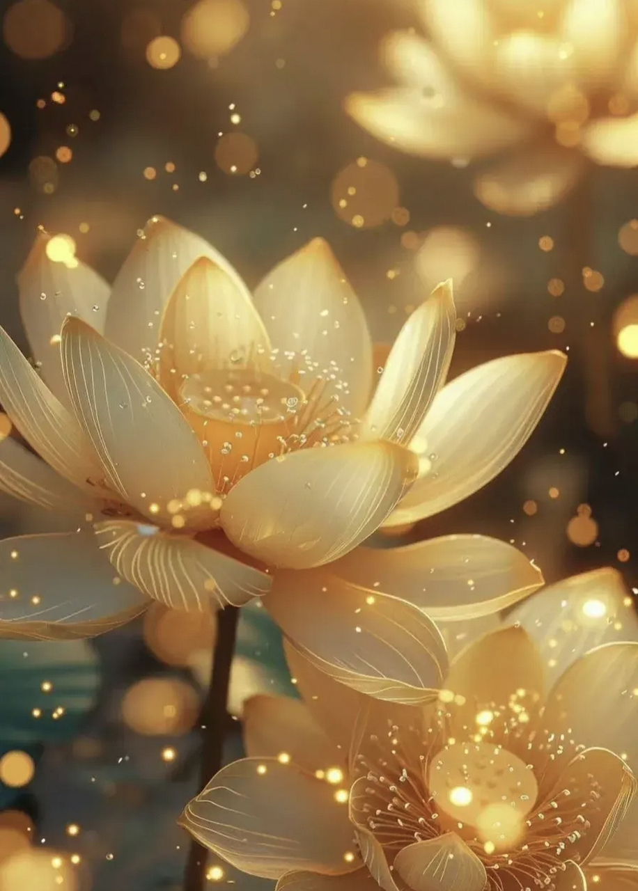 好运金莲,花开富贵,福运相伴,幸运莲花,富贵荣华,吉祥平安.