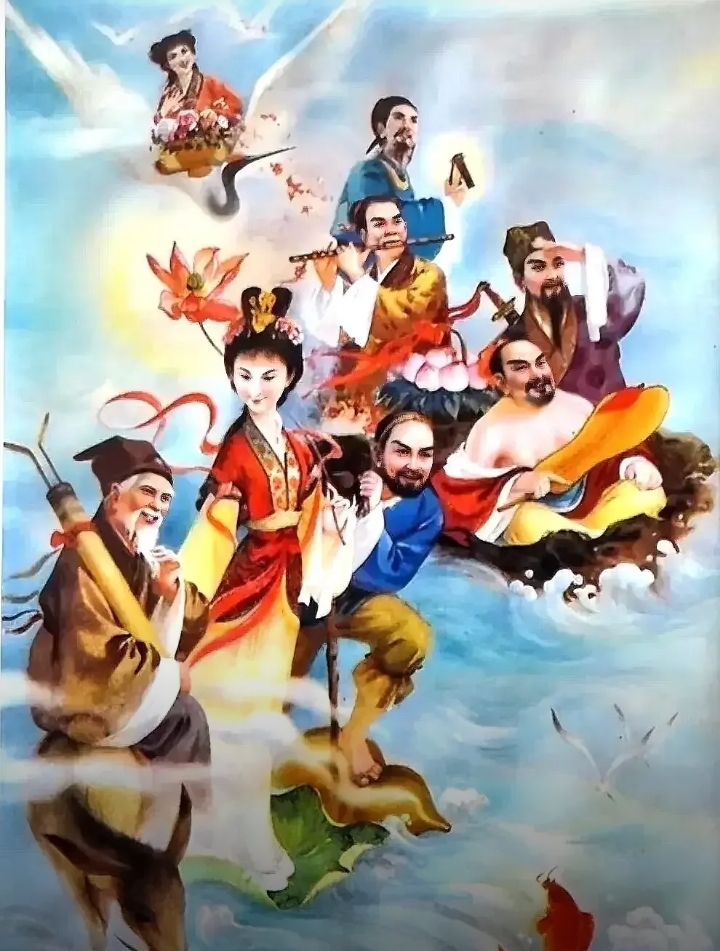 分享:工笔八仙图欣赏