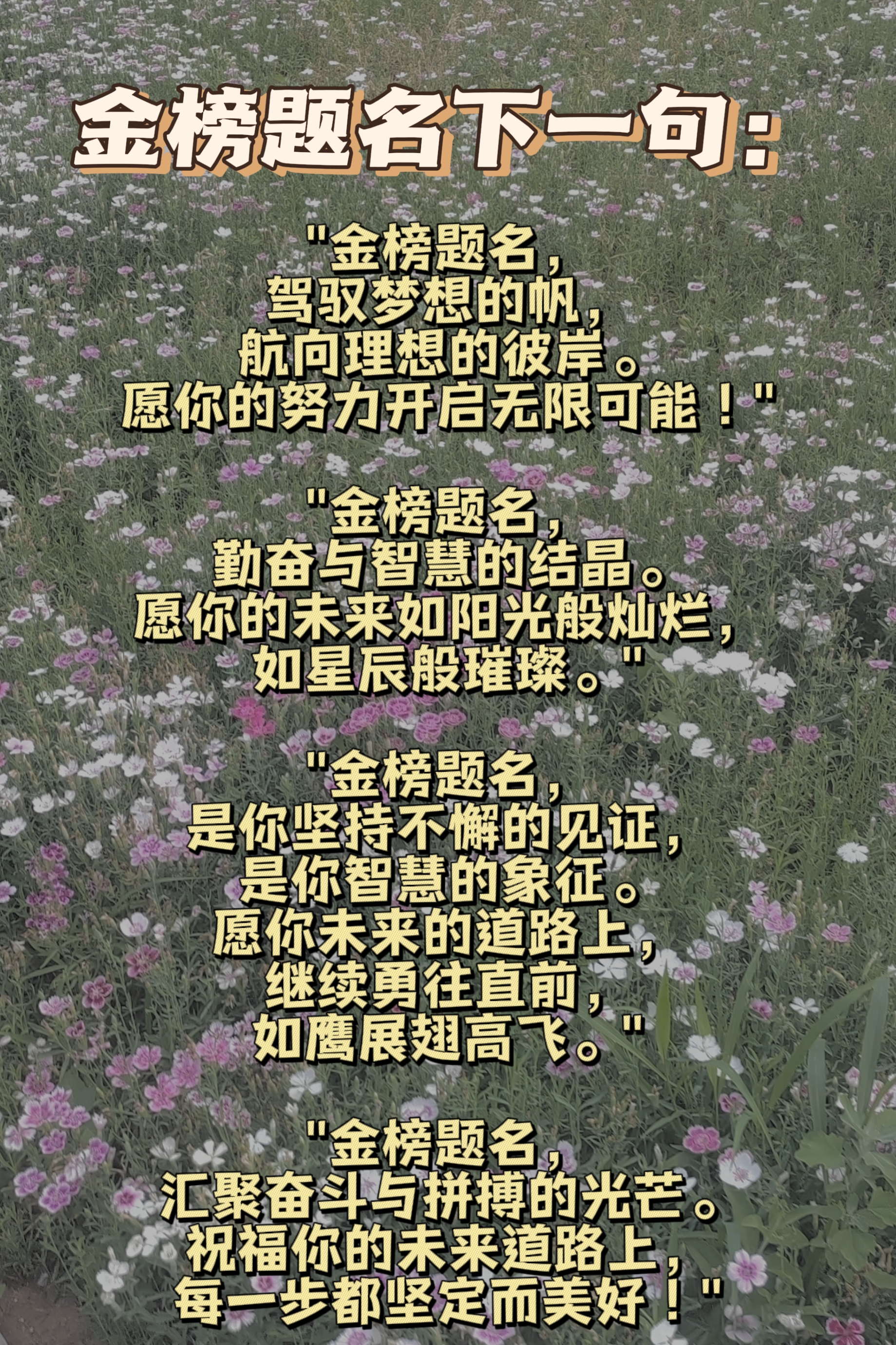 [心]金榜题名,象征着辛勤付出和智慧结晶的荣耀时刻.