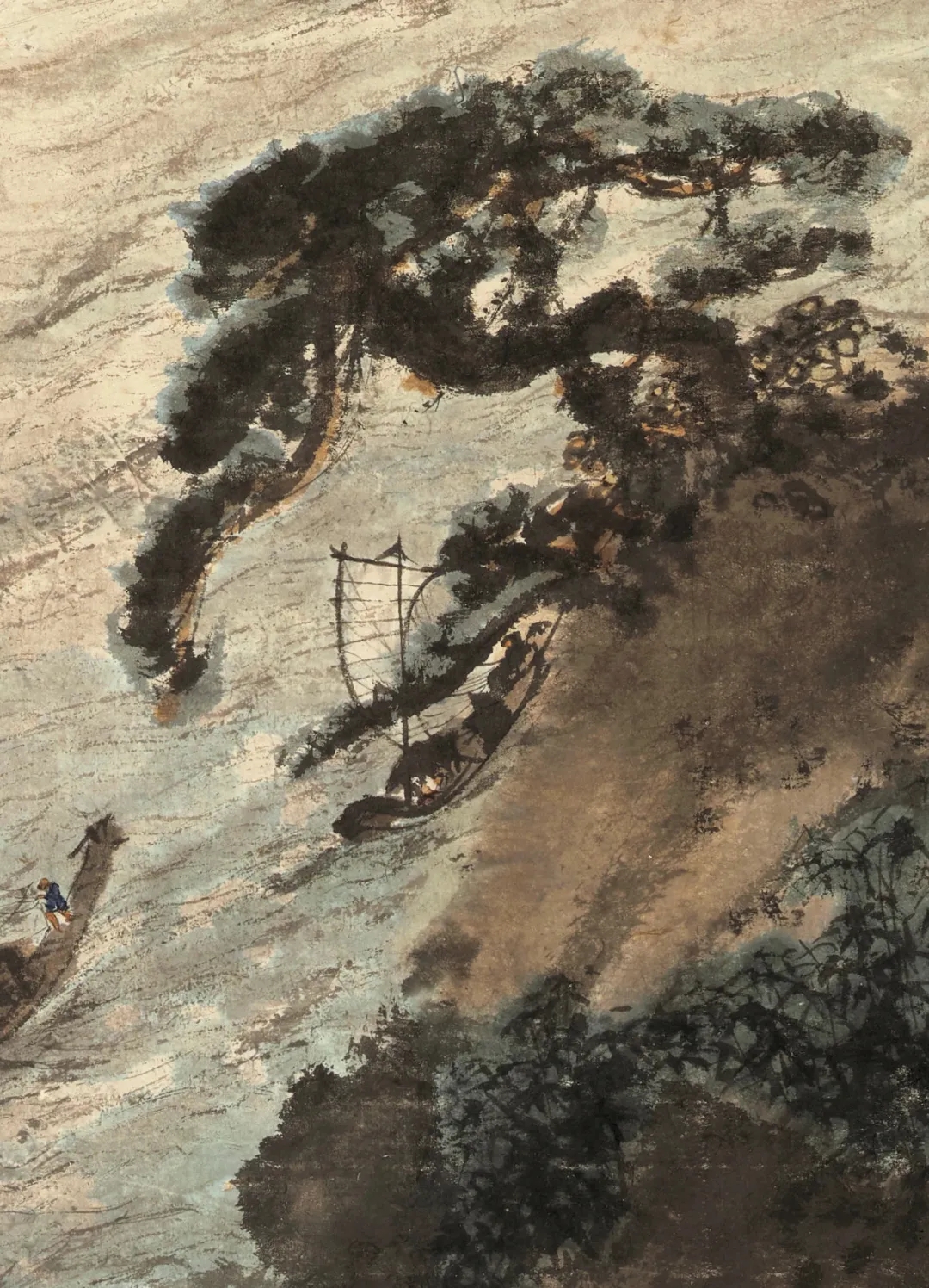 傅抱石山水精品,笔墨灵动气势磅礴!