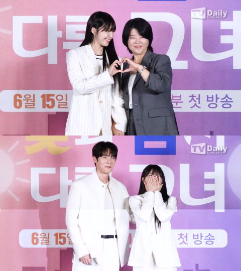 《她的日与夜》发表会崔振赫脸颊爱心被笑,李姃垠&郑恩地手牵紧