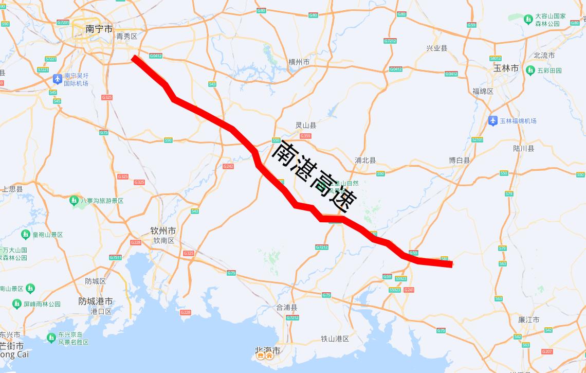 南湛高速公路浦北段图片