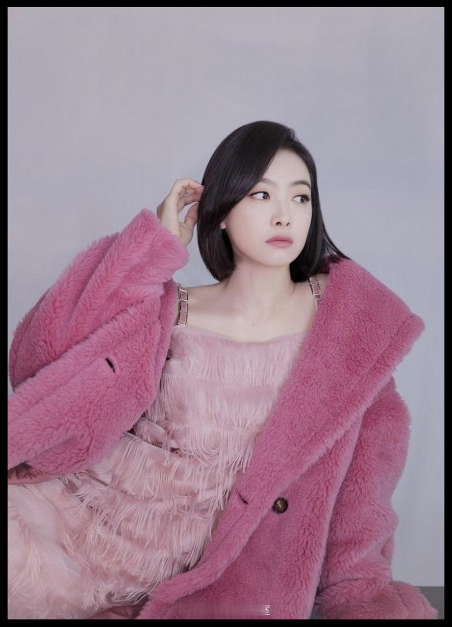 宋茜,流苏粉色连衣裙,回眸浅笑妩媚动人