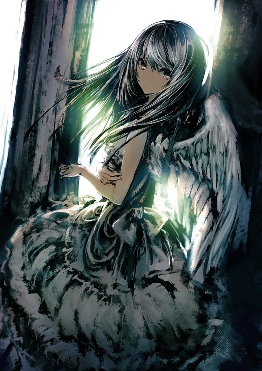 动漫二次元暗黑系美少女壁纸——天暗下来,你就是光