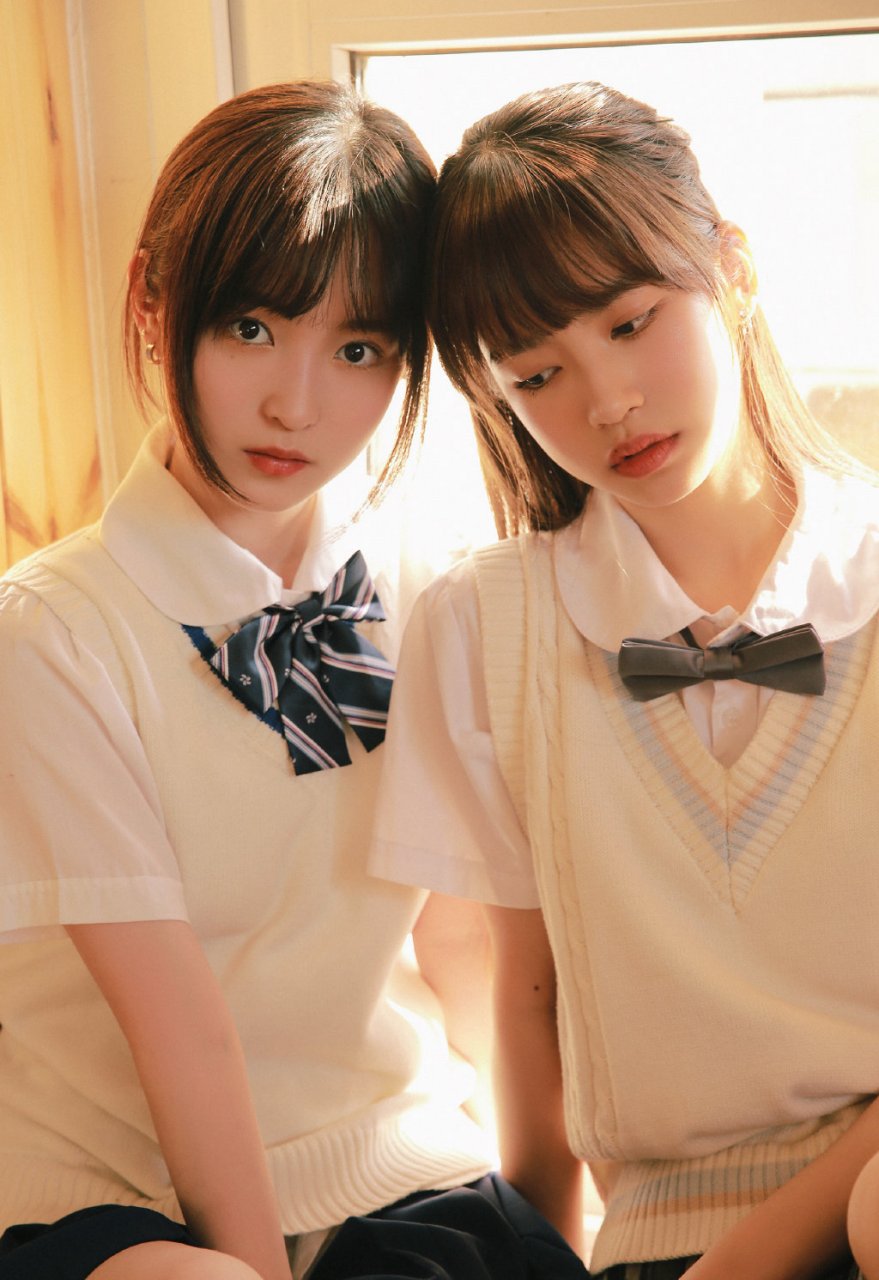 jk制服姐妹花甜美动人写真图片
