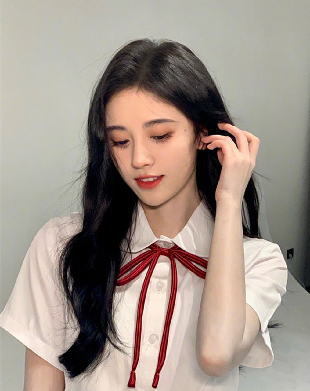 鞠婧t同学衬衫短裙学生装青纯唯美