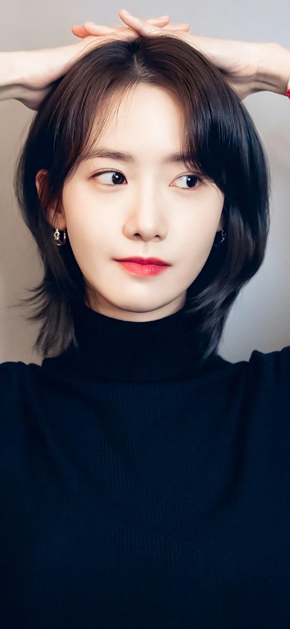 林允儿,黑色毛衣甜美壁纸