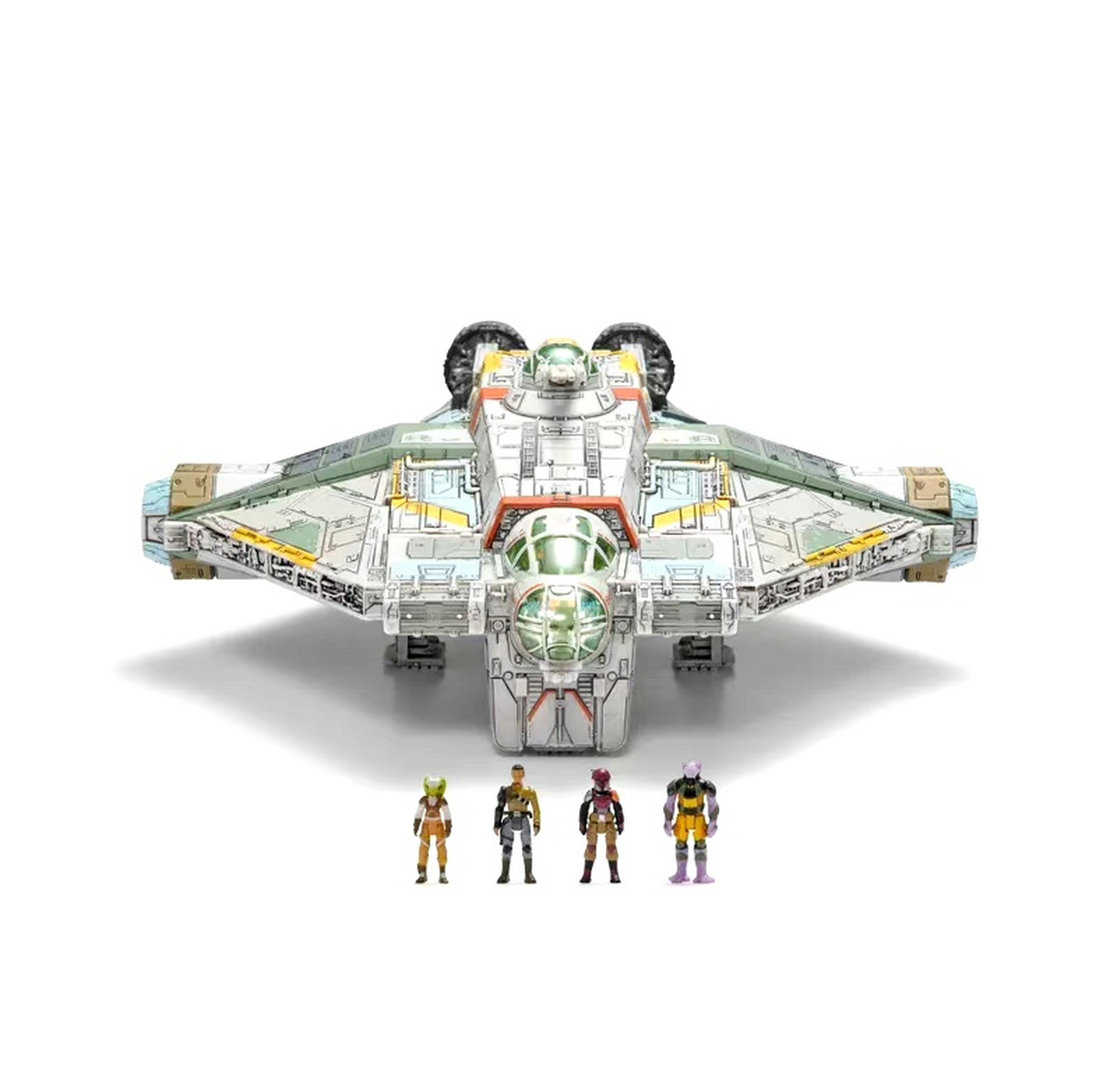 模型欣赏:jazwares 星球大战 幽灵号带人仔,飞船与人物出自动画《义军