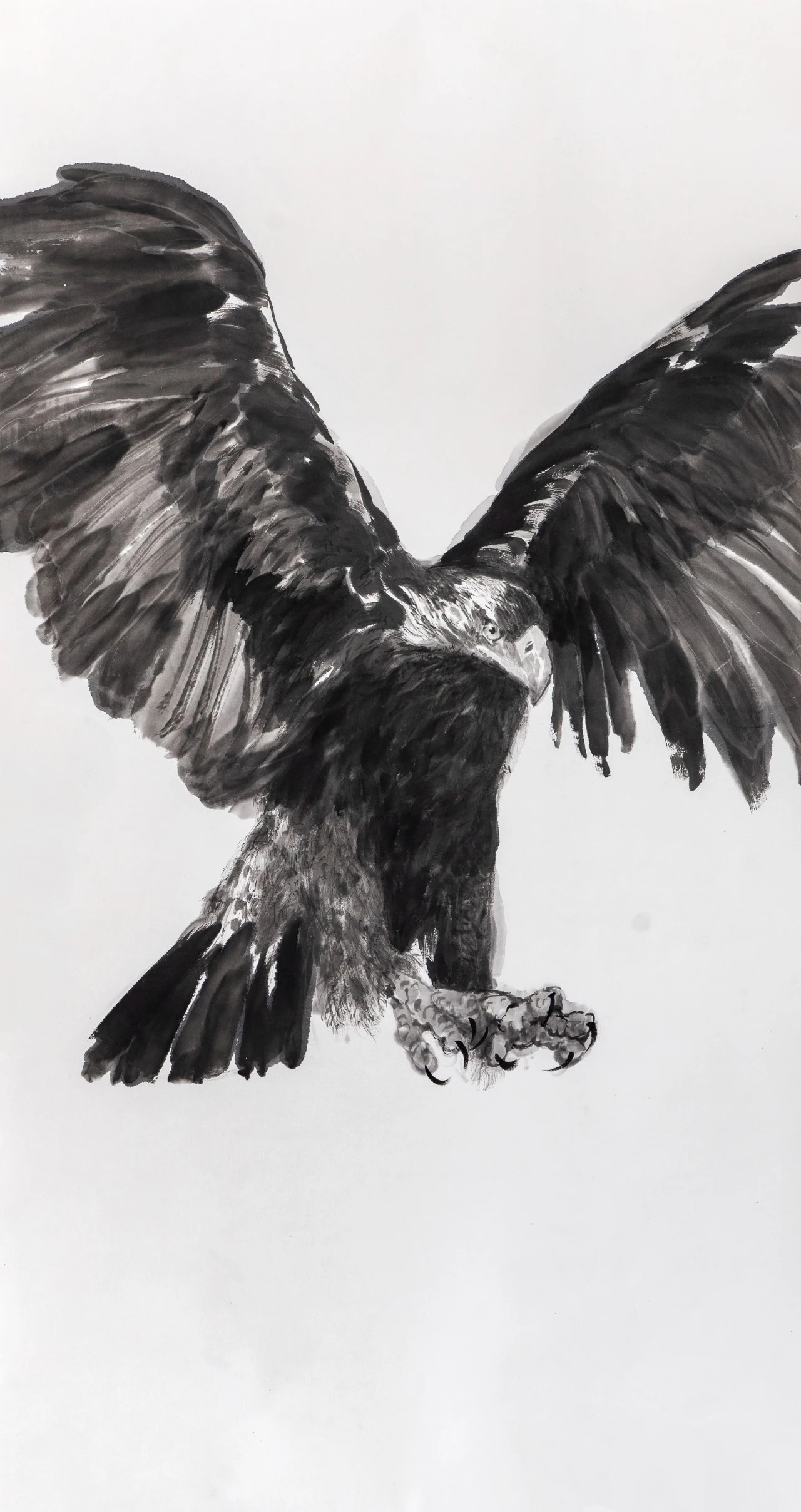 水墨鹰飞九天作品精选六幅