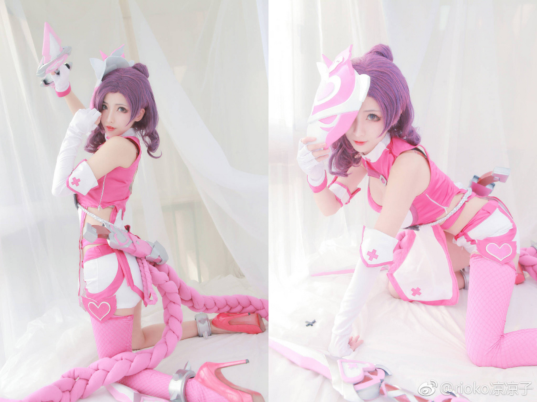 《王者荣耀》阿轲小姐姐气质cos,致命一击血槽已空!