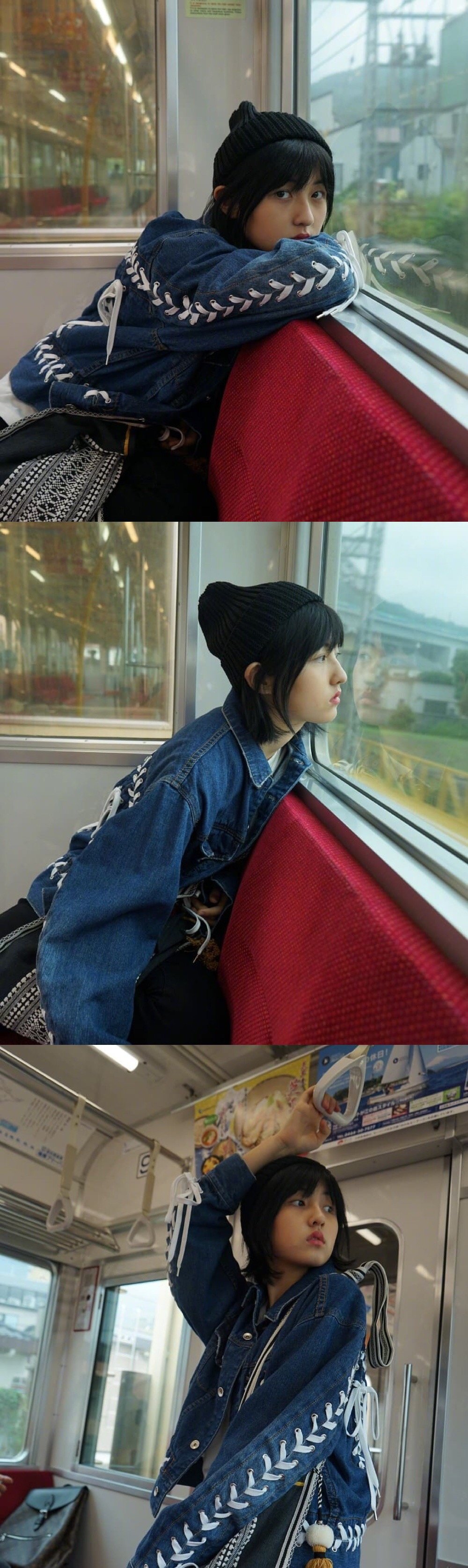 张子枫穿搭拍照pose合辑依然是那个青春美少女