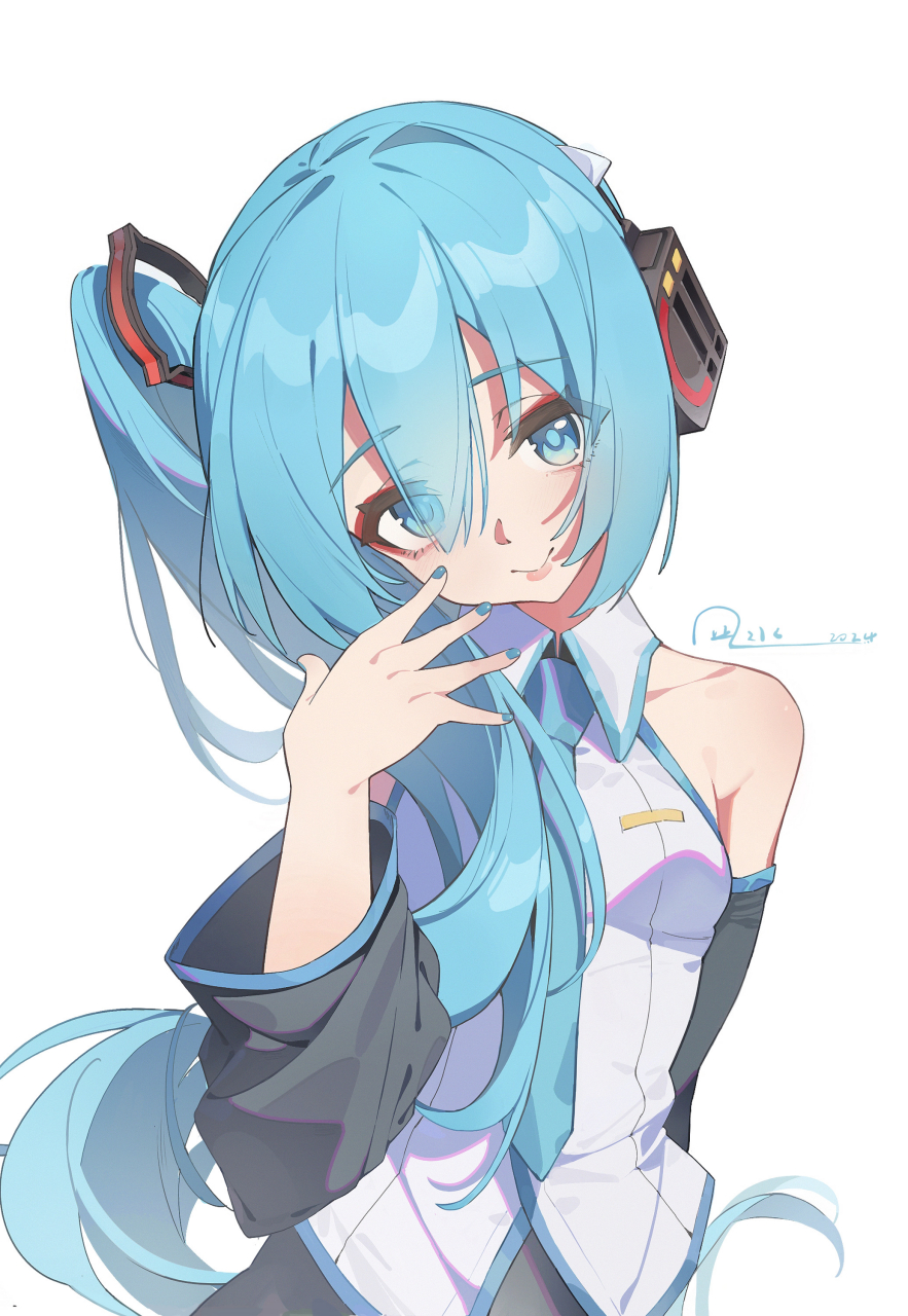 单马尾初音未来 画师:凪水#二次元美图# #我爱二次元# #初音未来