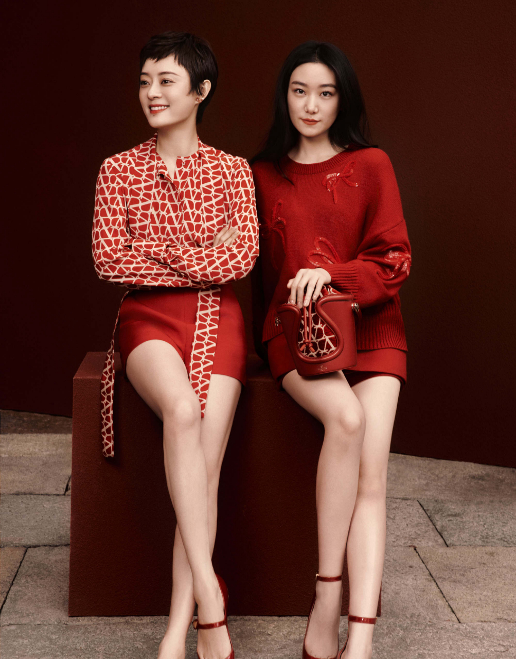 孙俪和妹妹孙艳的合照