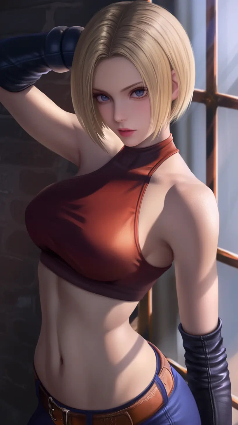 拳皇97# #壁纸# #动态连更挑战# 布鲁玛丽,这位拳皇中的女战士,以其