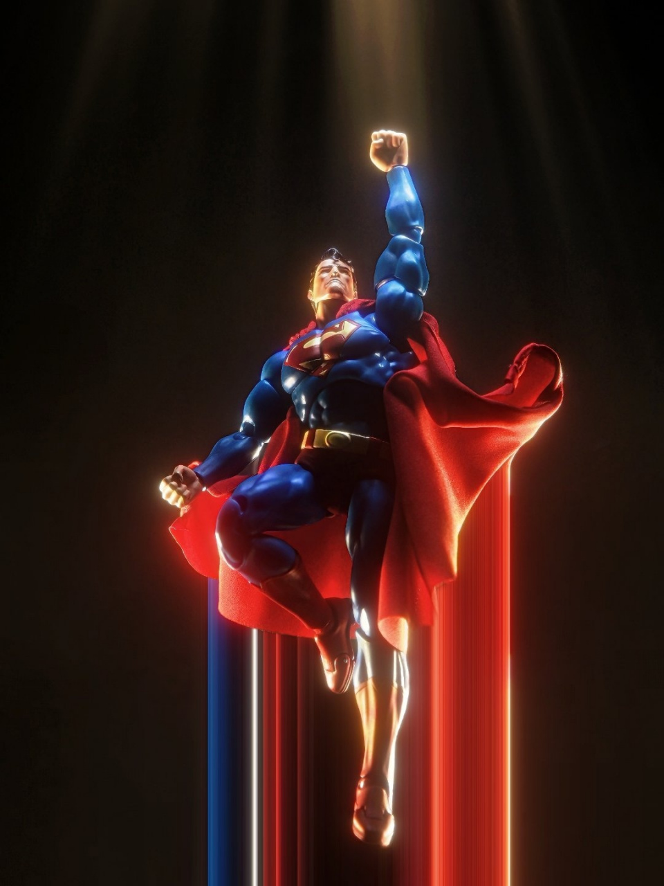 模型欣赏:mafex 缄默 蝙蝠侠与超人,滤镜使用的非常出色,拍出了气势感