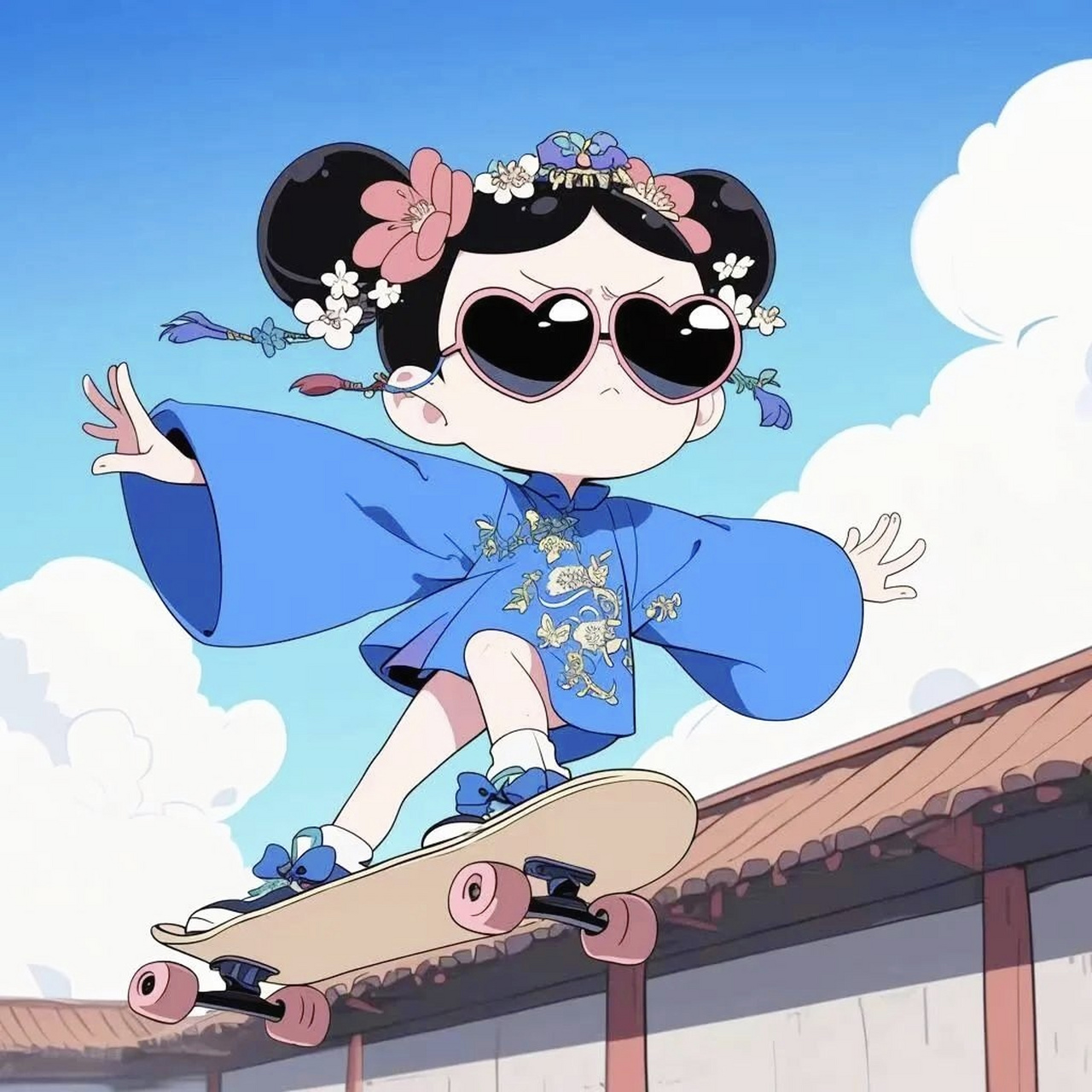 滑板05小姐姐快来换头像了!