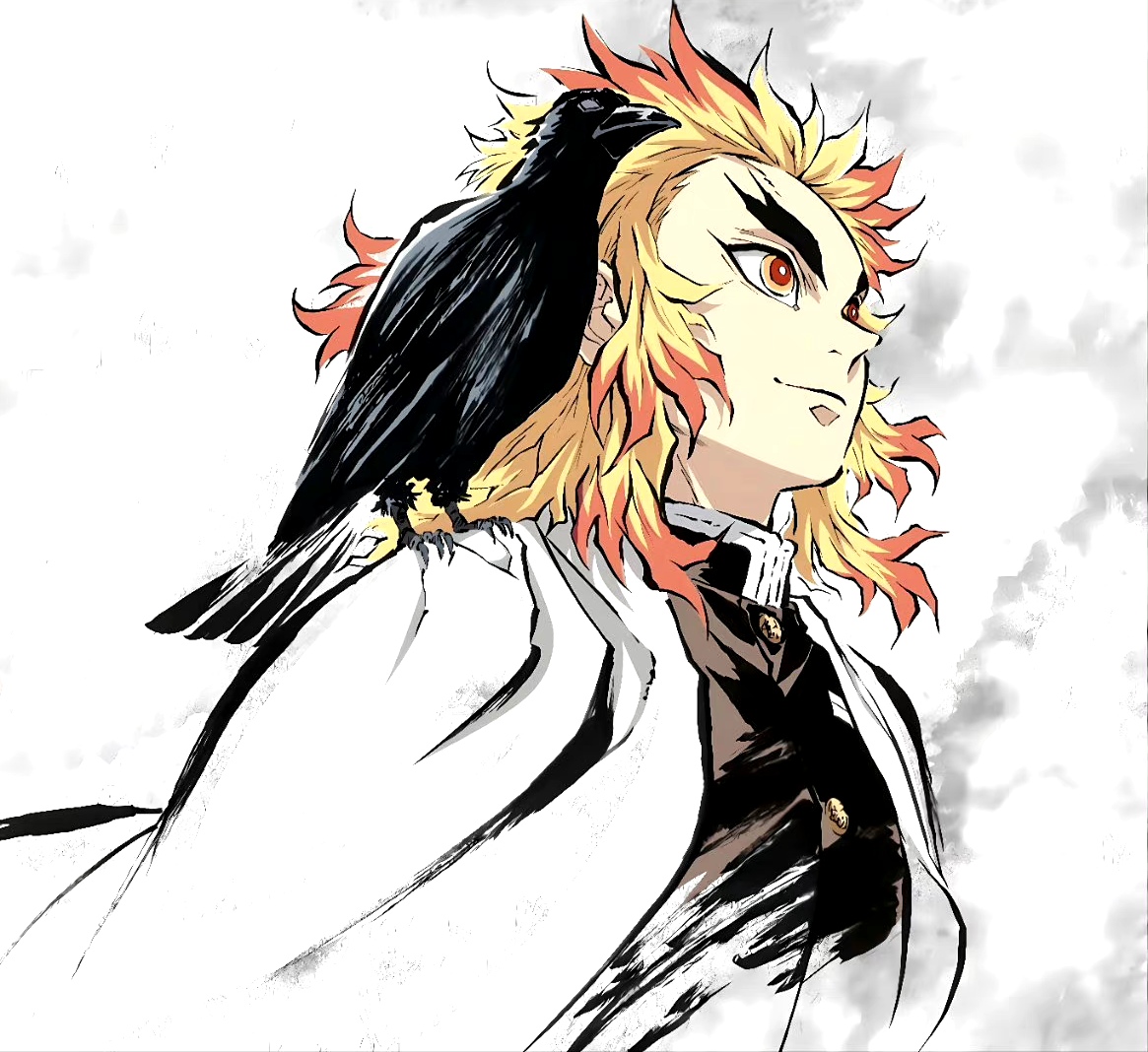 分享一组动漫《鬼灭之刃》角色插画作品,描绘了炎柱炼狱杏寿郎的形象