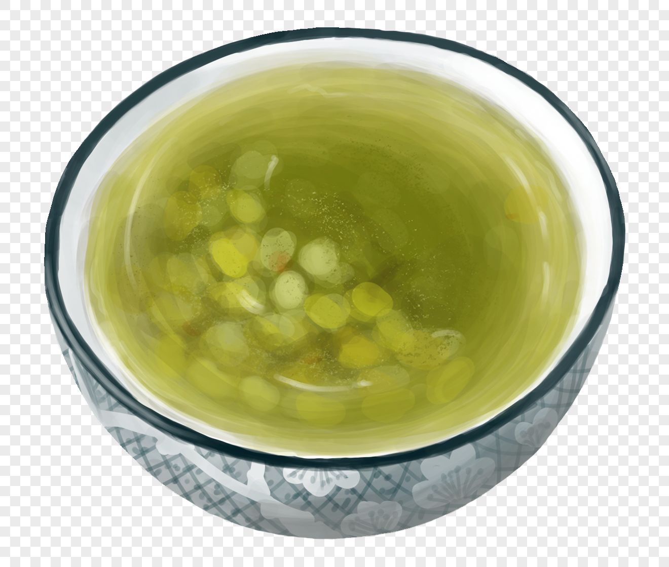 "妈妈,我想明天给我的水杯里装上绿豆汤,可以吗?"