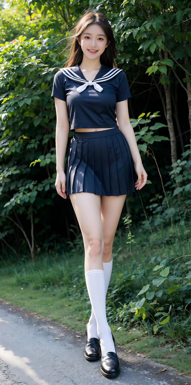 滑腻迷人的水手服女生