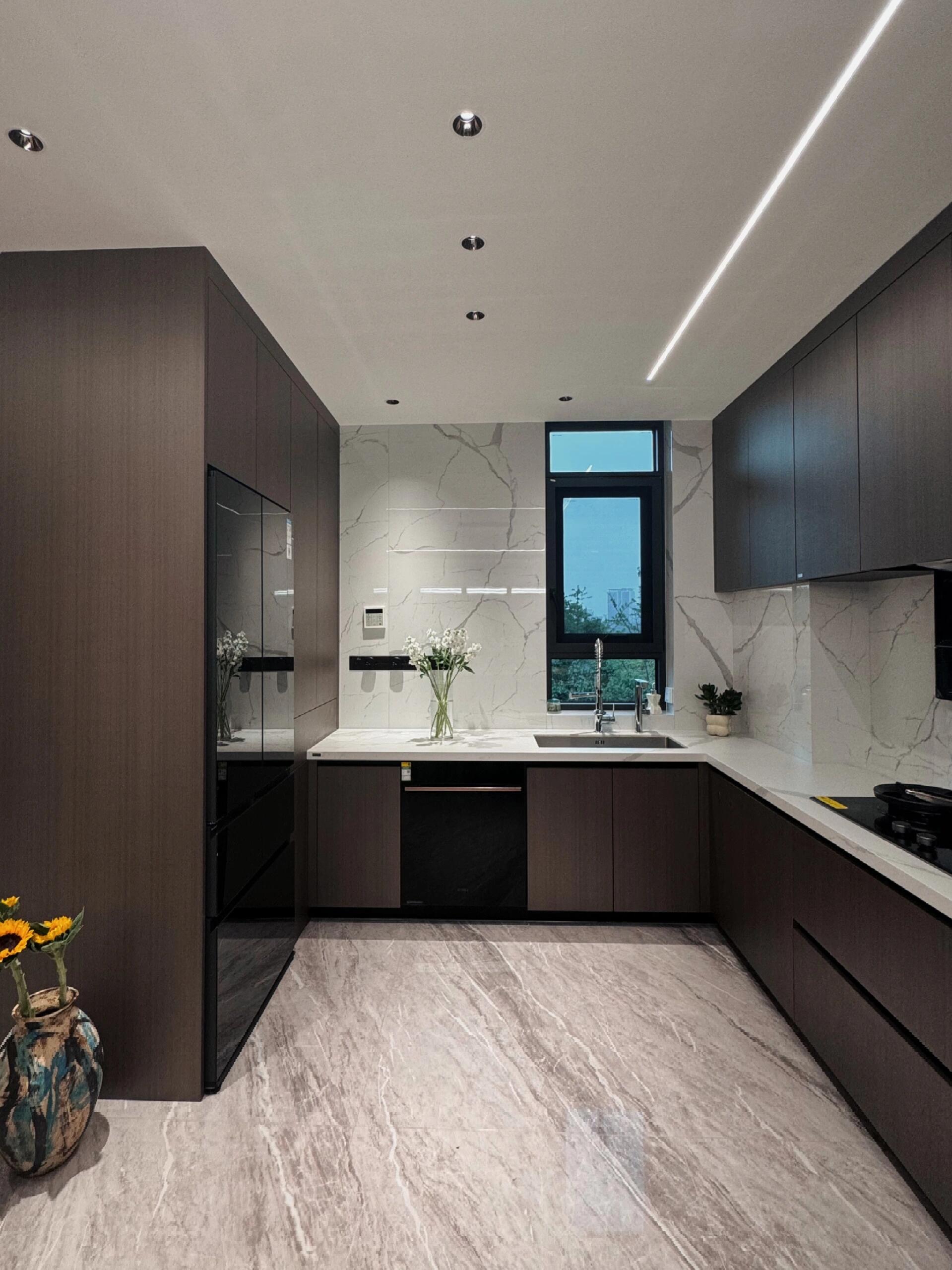 现代简约风厨房装修实景分享.#装修灵感库# #家居装修