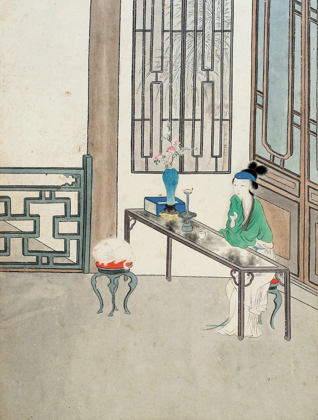 一组春闺美人图,窈窕多姿