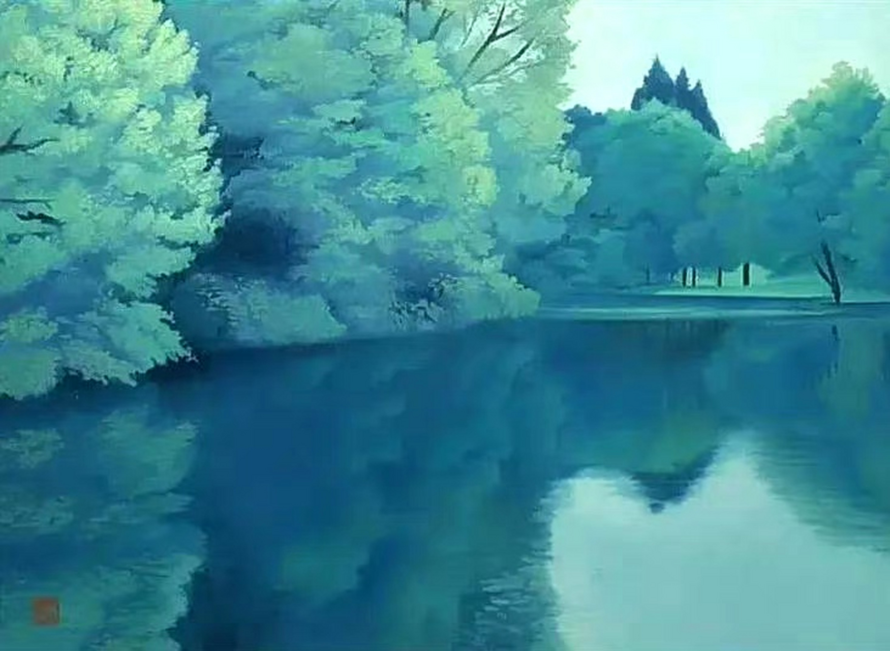 画家东山魁夷(1908-1999)绘画作品欣赏,他是岛国20世纪最重要的风景
