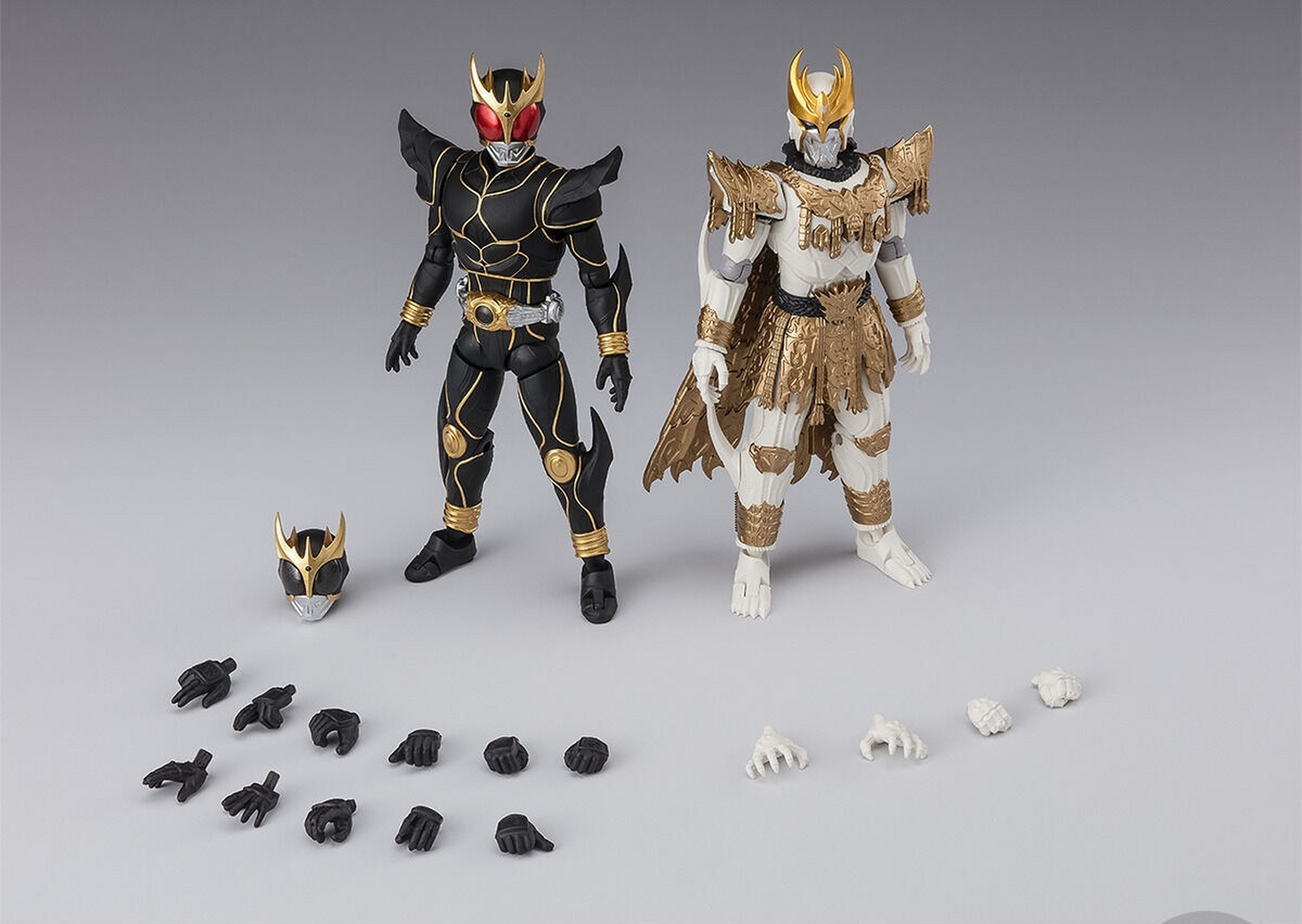 模型欣赏:pb限定 食玩掌动-xx 假面骑士空我 究极形态和达古巴 套装