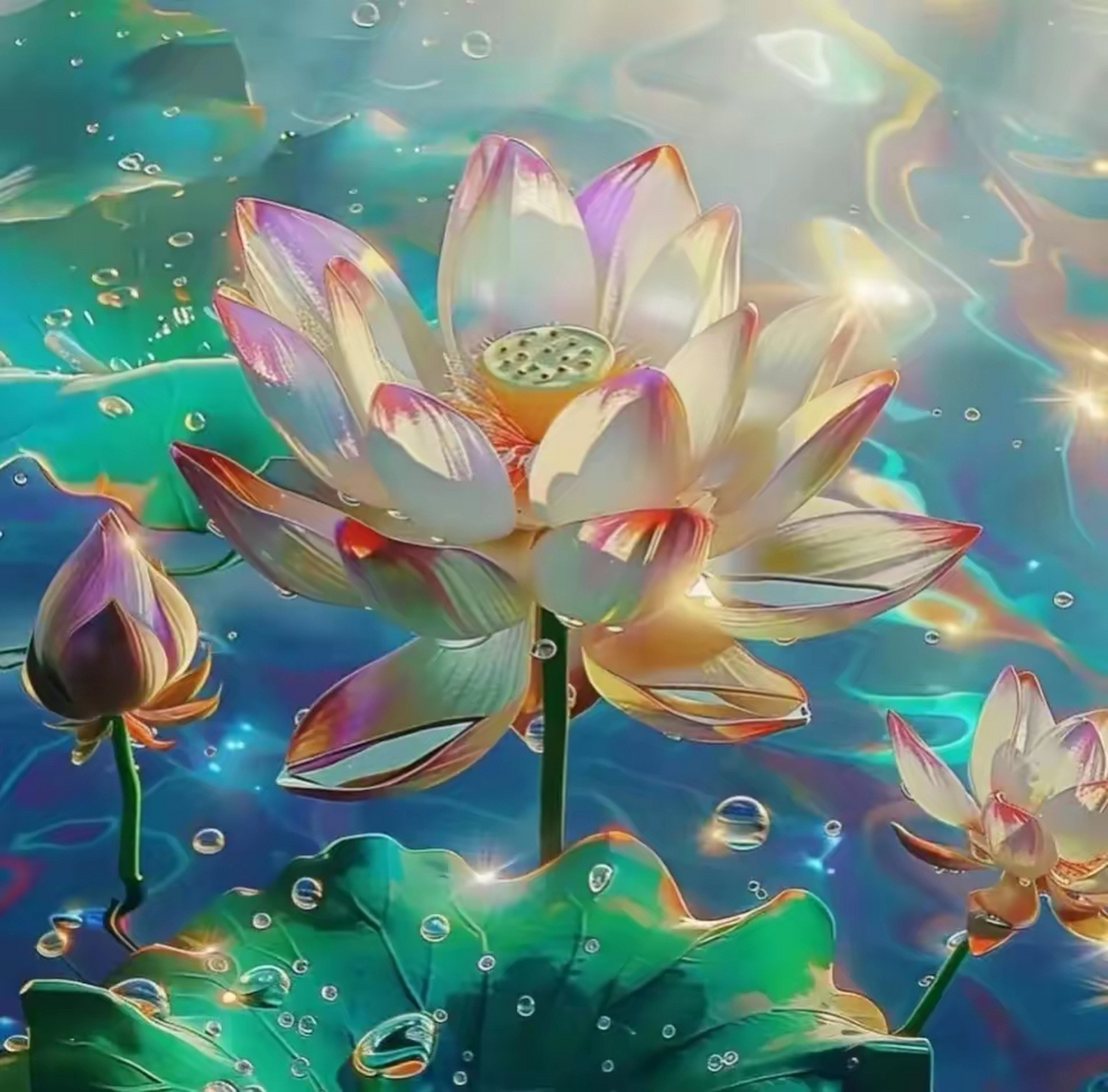 莲花头像～吉祥富贵,好运连连,莲花送福,心愿达成