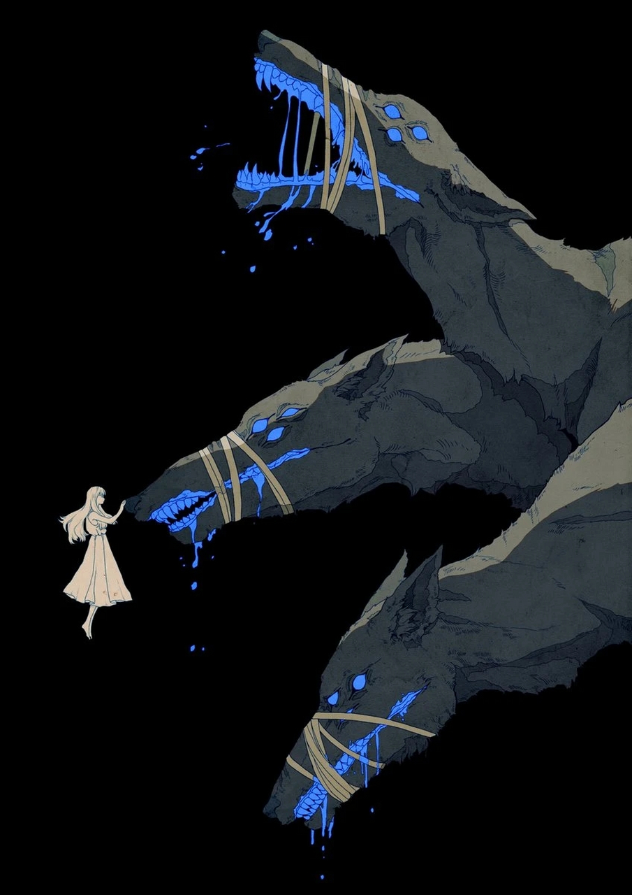 壁纸# #插画# 世上本无恶,善恶一念之间