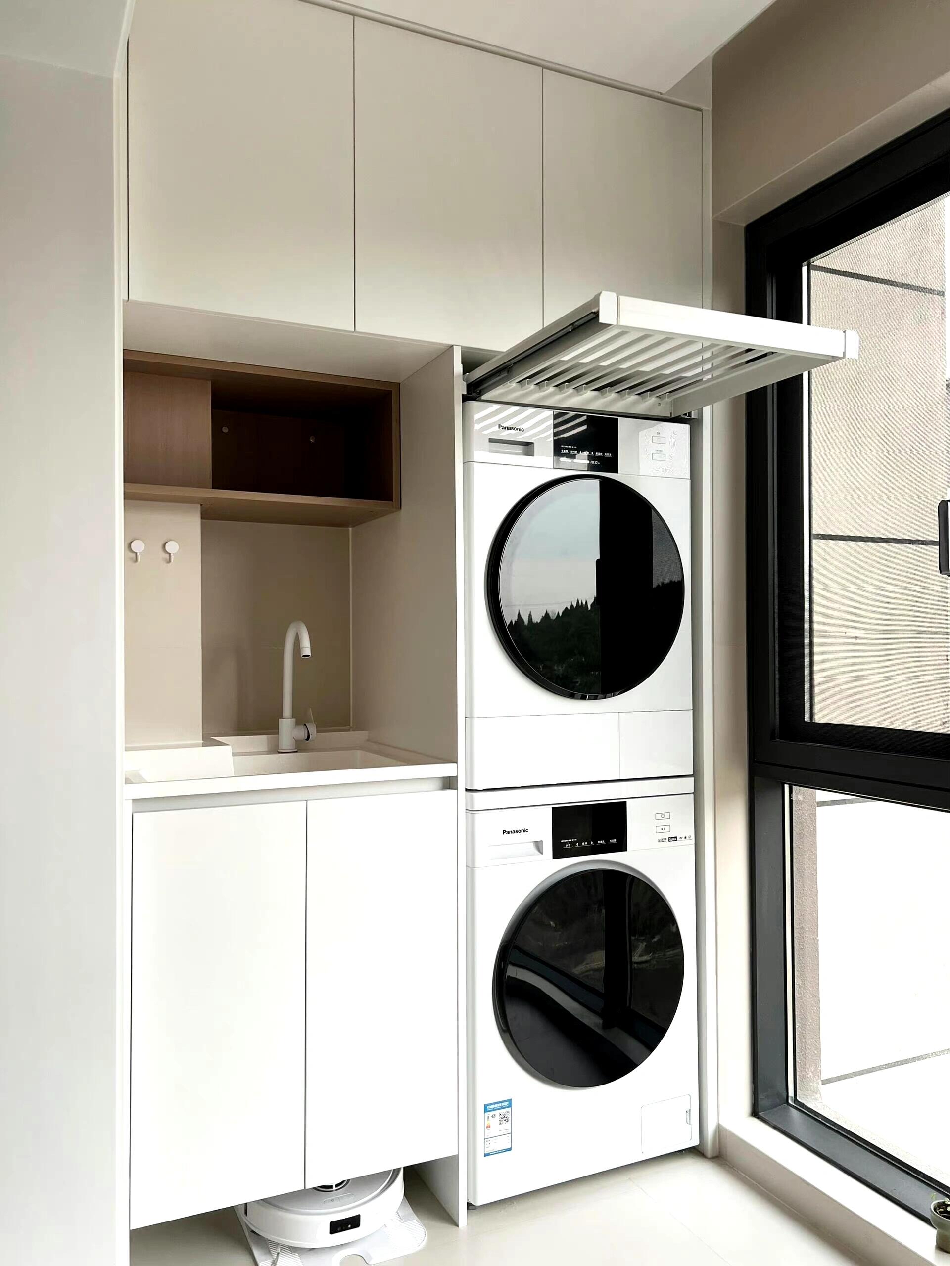 9款阳台洗衣机柜装修案例,美观又实用.#装修灵感库# #家居装修