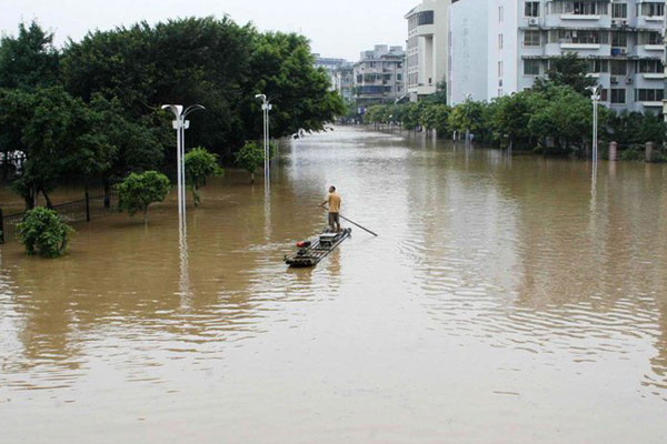桂林市区漓江水倒灌有多严重
