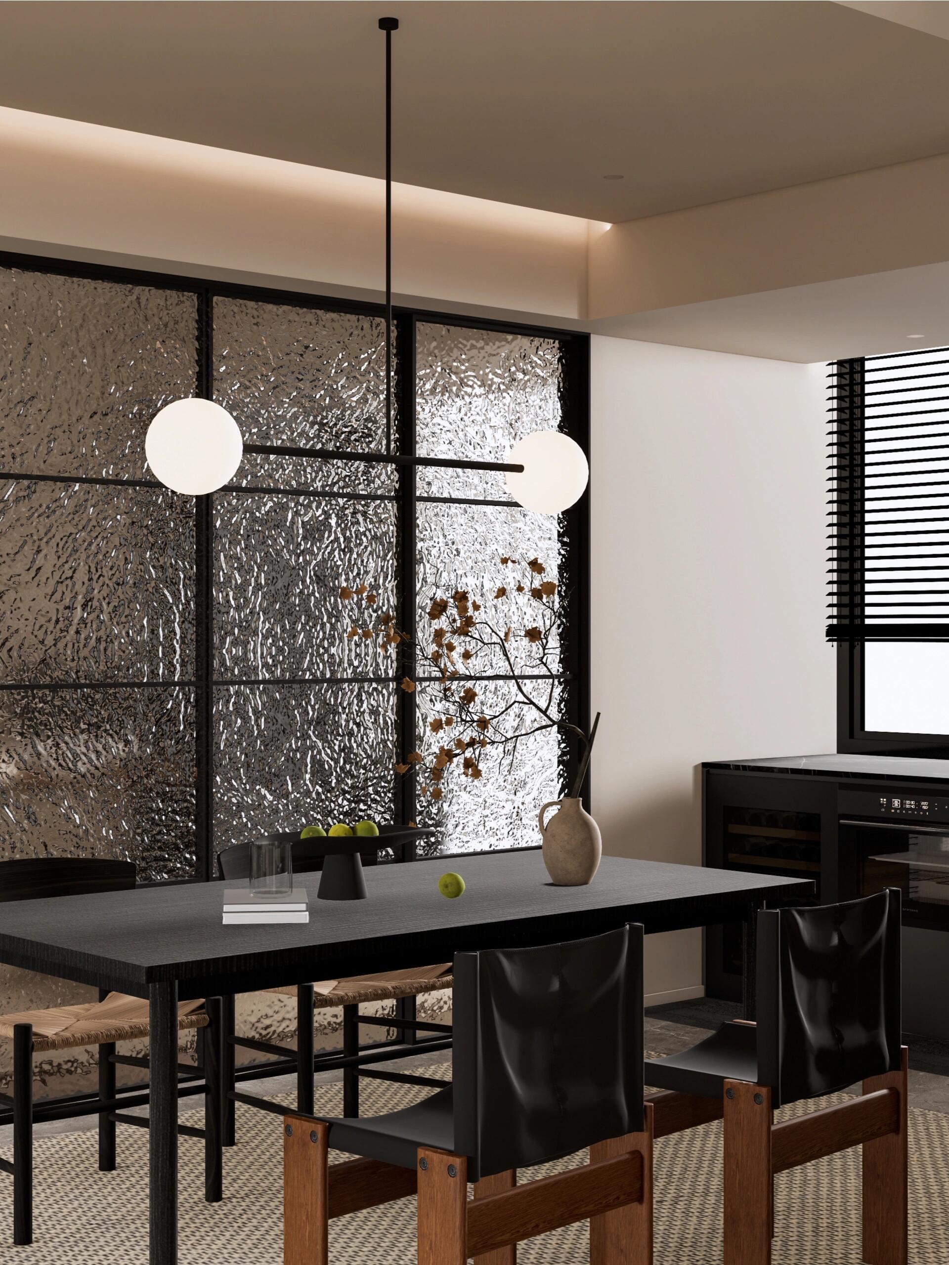 中古风 艺术玻璃是横竖都美的那种餐厨呀