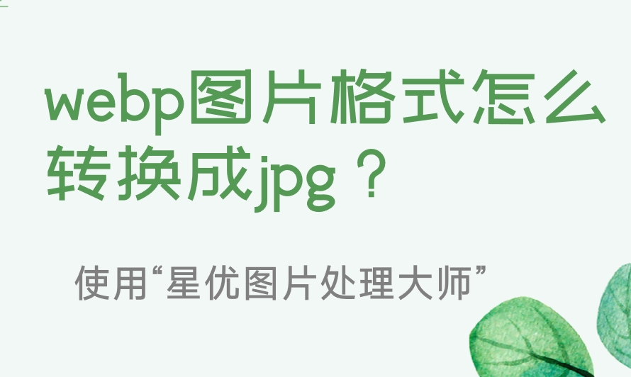 webp图片格式怎么转换成jpg?值得收藏的四种转换方法介绍!