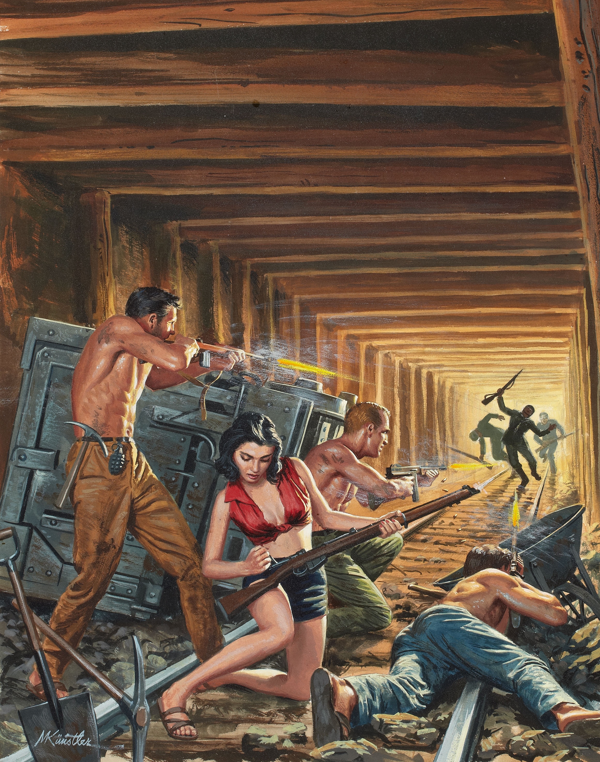 美国著名军事历史画家莫特·金斯特勒绘画作品欣赏,用