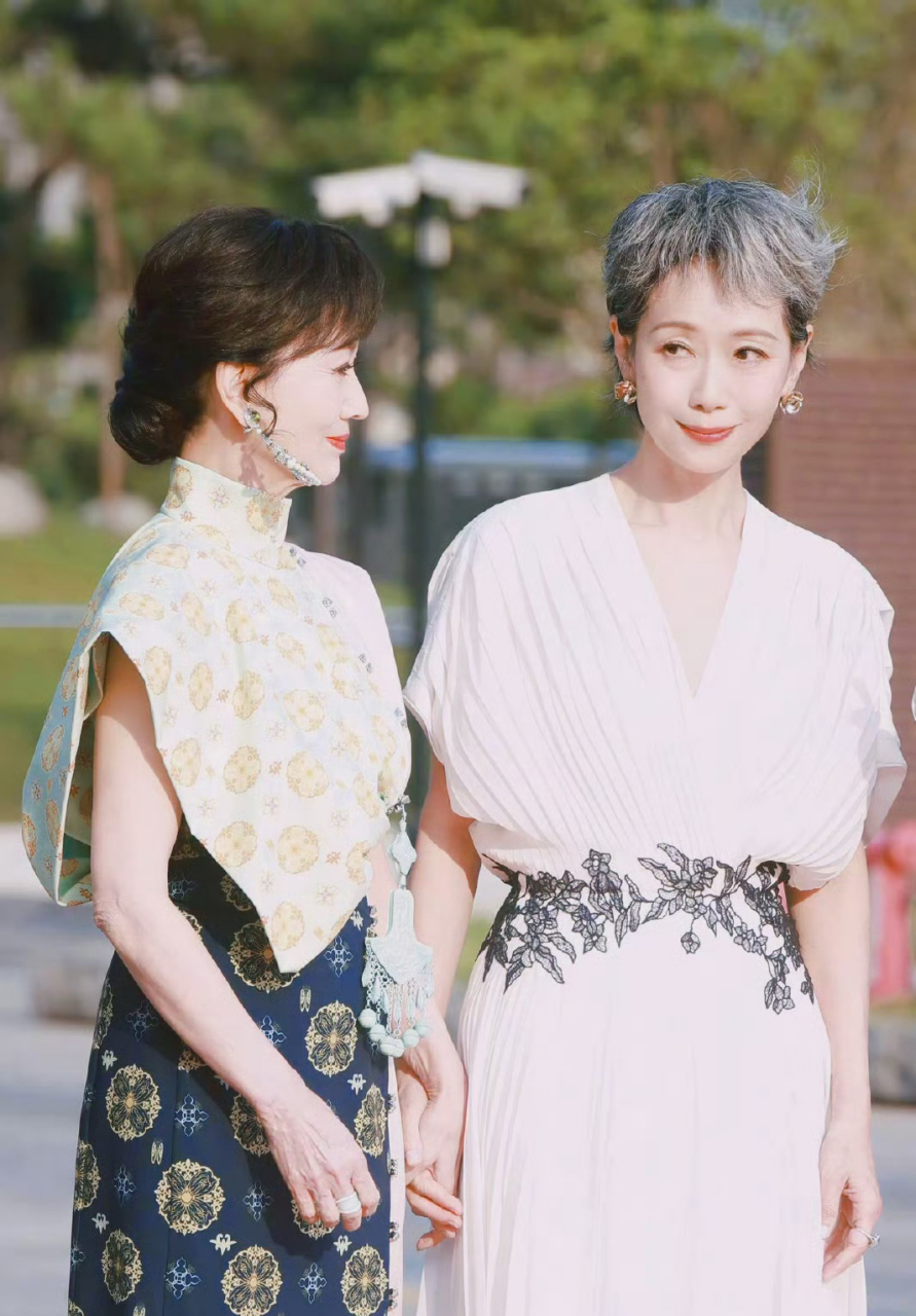 赵雅芝叶童再次同框,两人牵手走红毯,合唱《千年等一回》》画面养眼